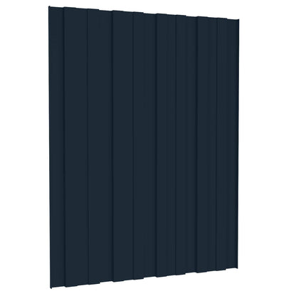 Pannello per tetto 12 pcs Antracite 60 x 45 cm Acciaio zincato