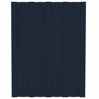 Pannello per tetto 12 pcs Antracite 60 x 45 cm Acciaio zincato
