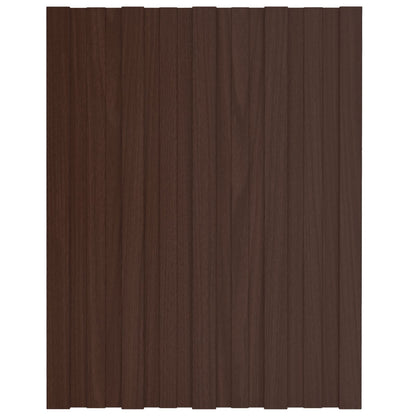 Pannello per tetto 12 pcs Marrone 60 x 45 cm Acciaio zincato