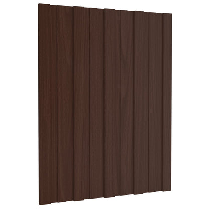 Pannello per tetto 36 pcs Marrone 60 x 45 cm Acciaio zincato