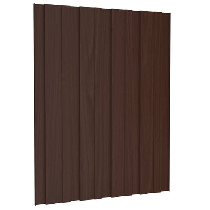 Pannello per tetto 36 pcs Marrone 60 x 45 cm Acciaio zincato