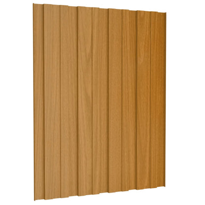 Pannelli da Tetto 12 pz in Acciaio Zincato Naturale 60x45 cm