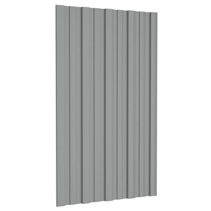 Pannello per tetto 36 pcs Grigio 80 x 45 cm Acciaio zincato
