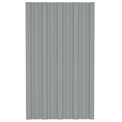 Pannello per tetto 36 pcs Grigio 80 x 45 cm Acciaio zincato