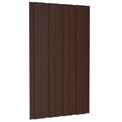 Pannello per tetto 36 pcs Marrone 80 x 45 cm Acciaio zincato
