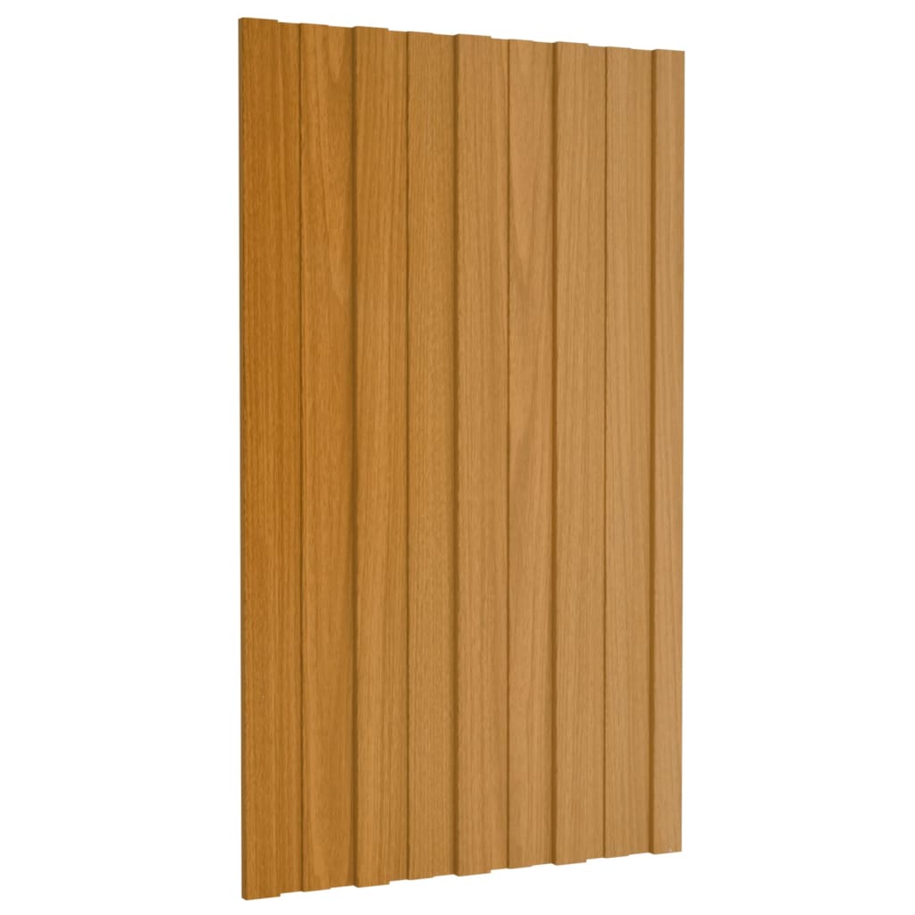 Pannelli da Tetto 12 pz in Acciaio Zincato Naturale 80x45 cm