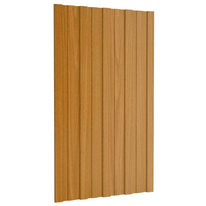 Pannelli da Tetto 12 pz in Acciaio Zincato Naturale 80x45 cm