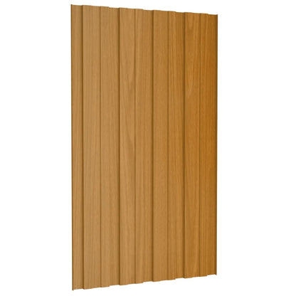 Pannelli da Tetto 12 pz in Acciaio Zincato Naturale 80x45 cm