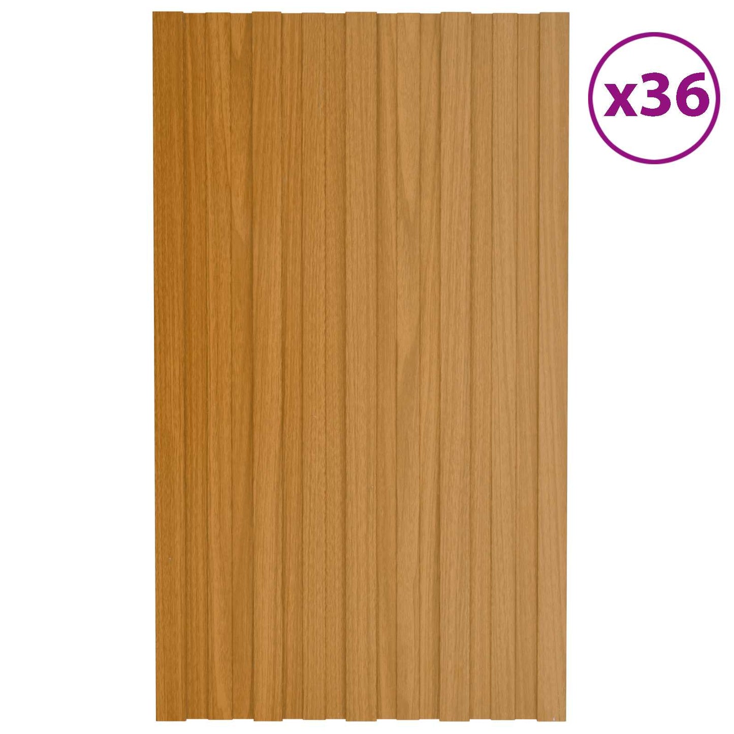Pannello per tetto 36 pcs Naturale 80 x 45 cm Acciaio zincato