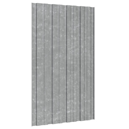 Pannello per tetto 12 pcs Argento 80 x 45 cm Acciaio zincato