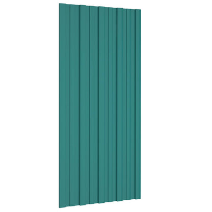 Pannello per tetto 36 pcs Verde 100 x 45 cm Acciaio zincato