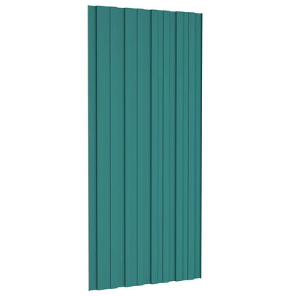 Pannello per tetto 36 pcs Verde 100 x 45 cm Acciaio zincato