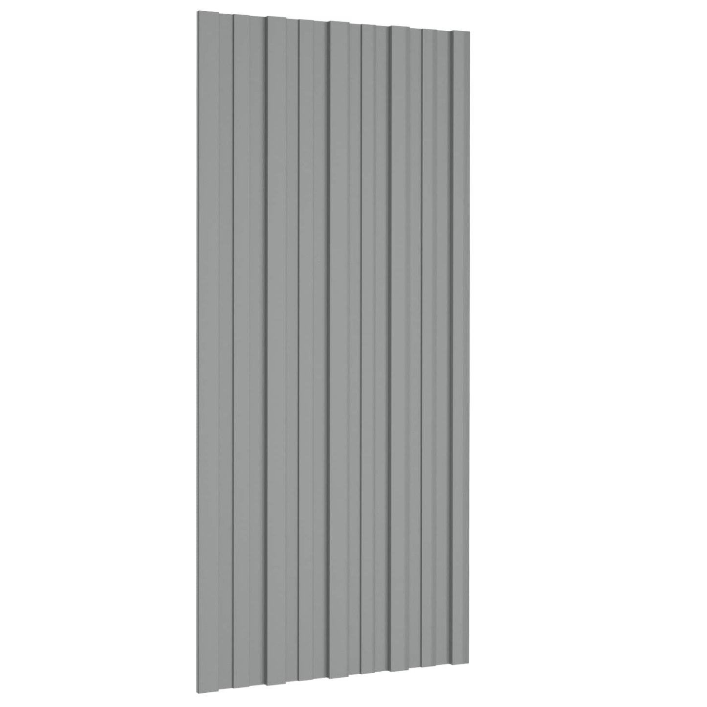 Pannello per tetto 12 pcs Grigio 100 x 45 cm Acciaio zincato