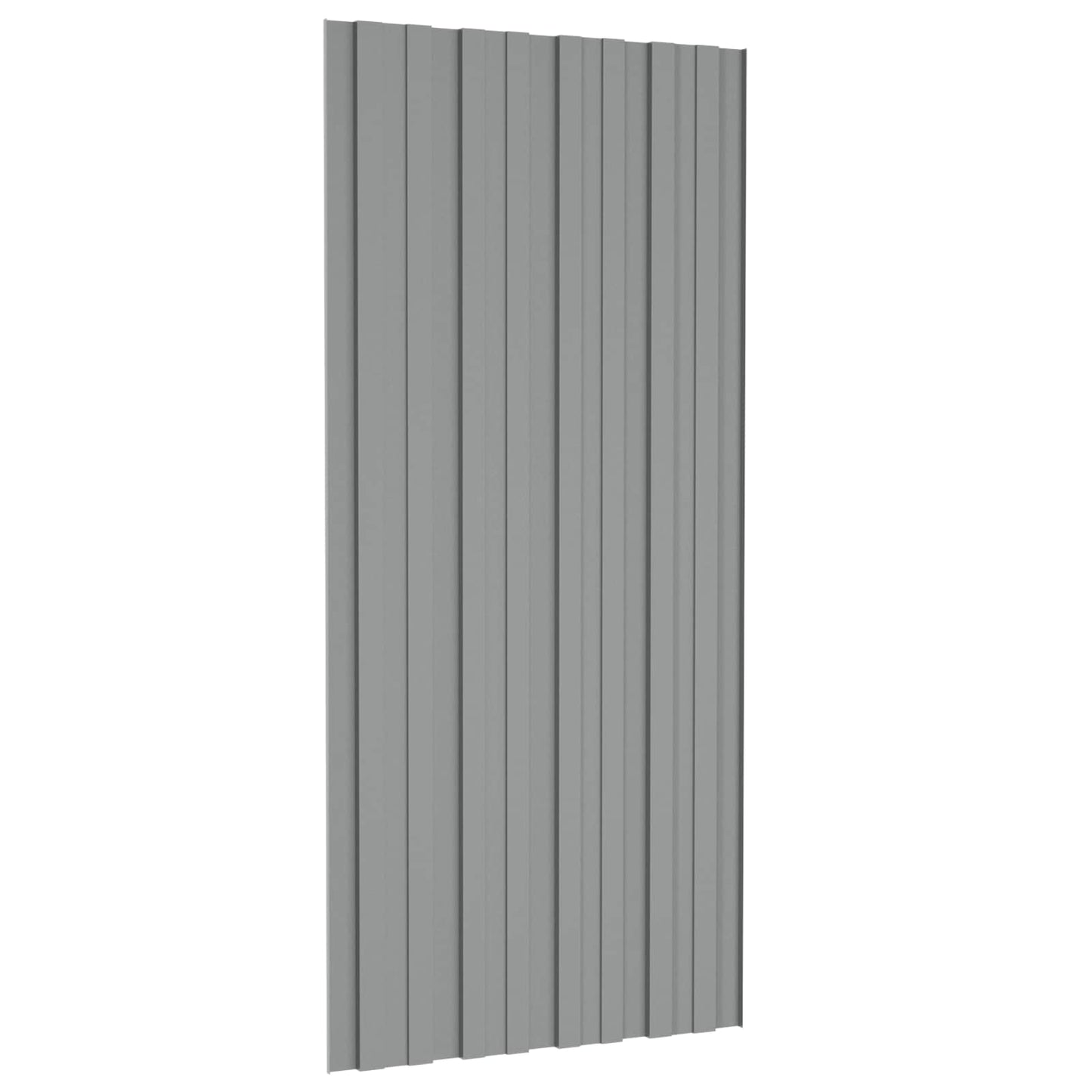 Pannello per tetto 12 pcs Grigio 100 x 45 cm Acciaio zincato