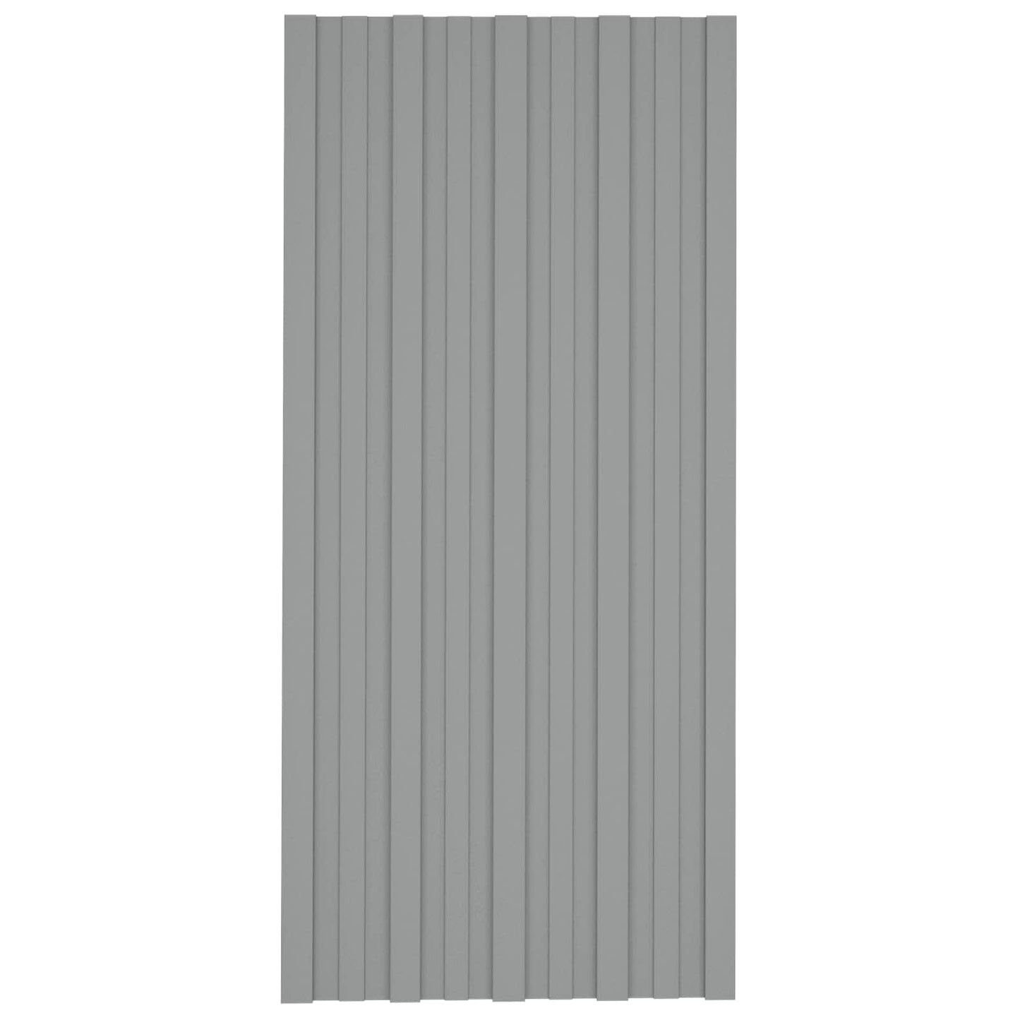 Pannello per tetto 12 pcs Grigio 100 x 45 cm Acciaio zincato