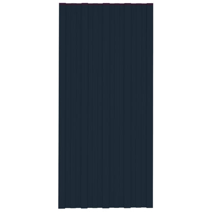 Pannelli da Tetto 12 pz in Acciaio Zincato Antracite 100x45 cm