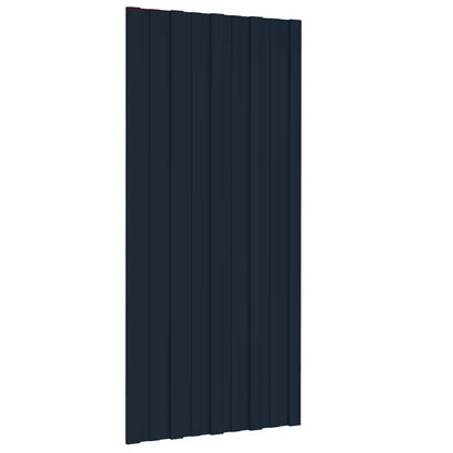 Pannello per tetto 12 pcs Antracite 100 x 45 cm Acciaio zincato