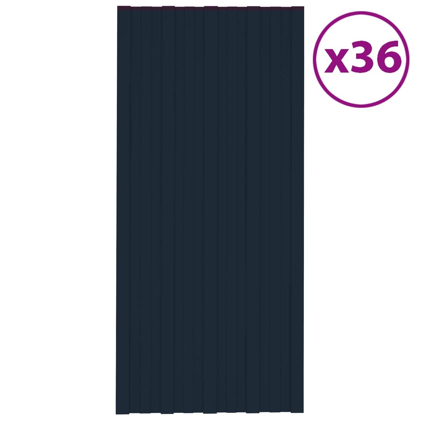 Pannello per tetto 36 pcs Antracite 100 x 45 cm Acciaio zincato