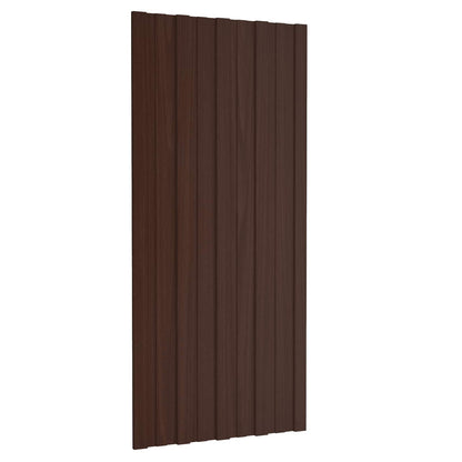Pannello per tetto 36 pcs Marrone 100 x 45 cm Acciaio zincato