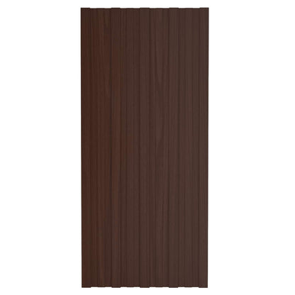 Pannello per tetto 36 pcs Marrone 100 x 45 cm Acciaio zincato