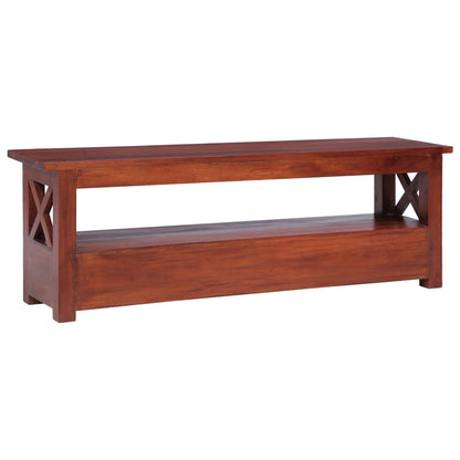 Mobile Porta TV Marrone 115x30x40cm in Legno Massello di Mogano