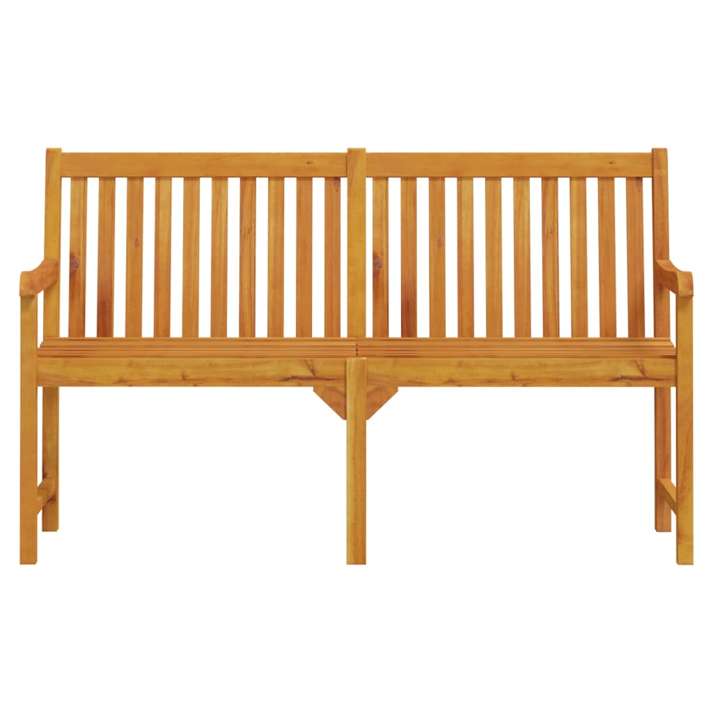 Panca da Giardino 150 cm in Legno Massello di Acacia
