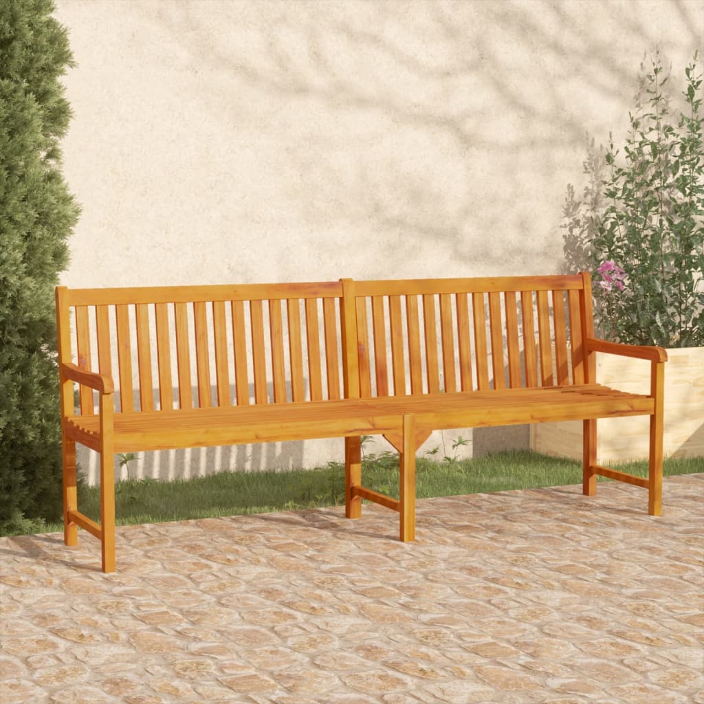 Panchina da Giardino 219 cm in Legno Massello d'Acacia
