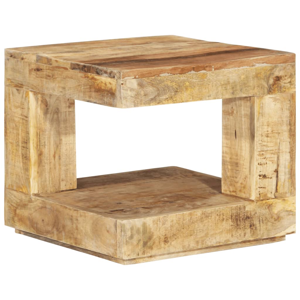 Tavolino da Salotto 45x45x40 cm in Legno Massello di Mango