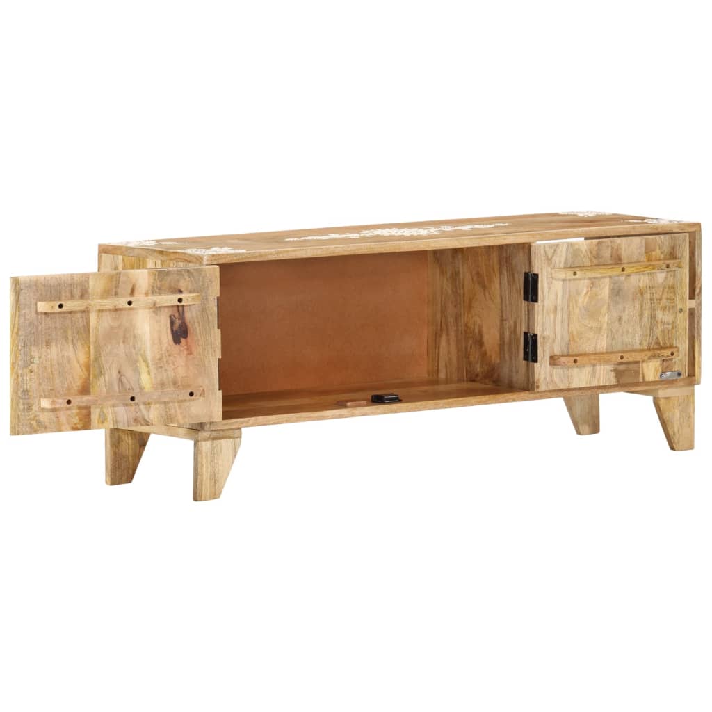 Mobile Porta TV 110x30x40 cm in Legno Massello di Mango