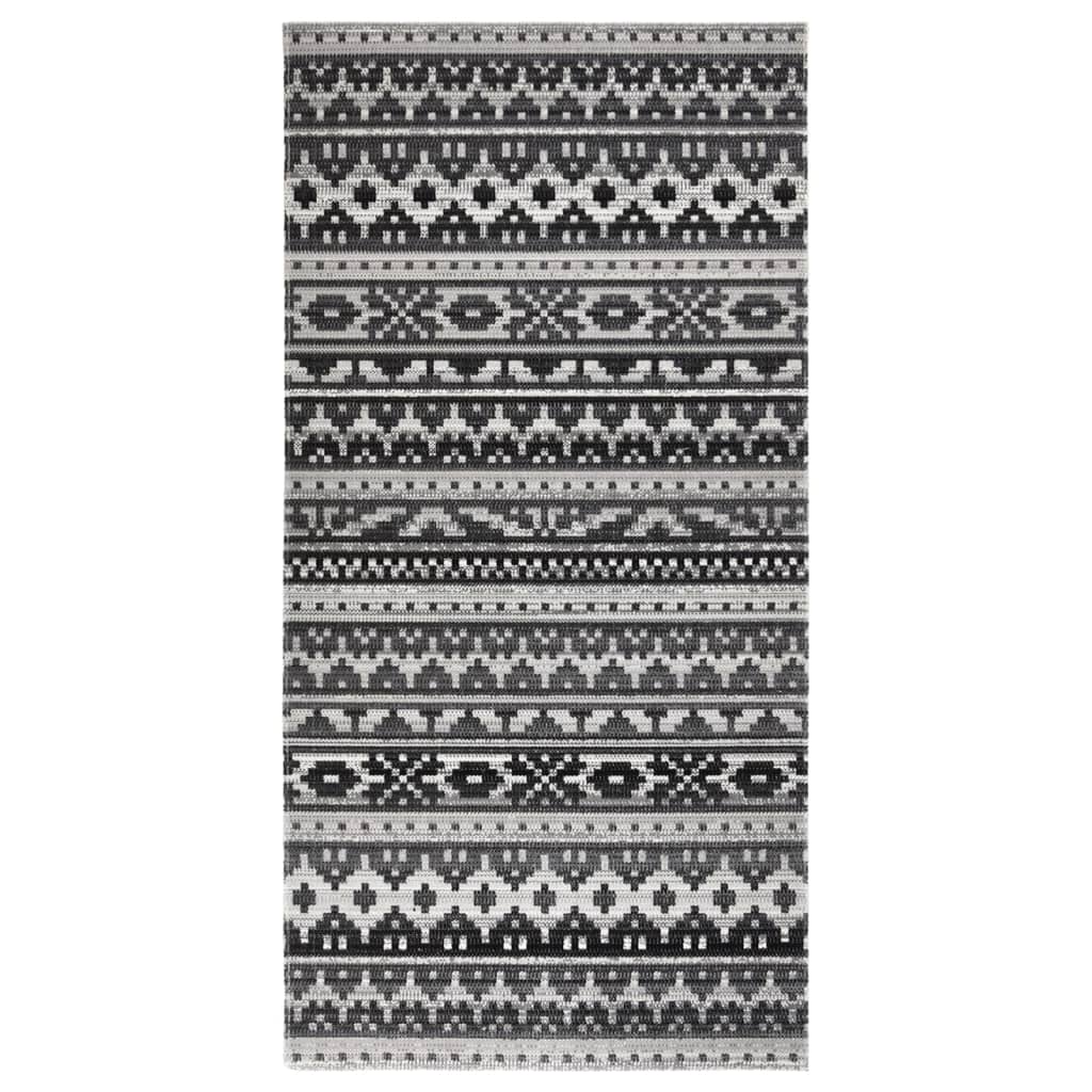 Tappeto da Esterni a Tessitura Piatta 100x200 cm Grigio Scuro