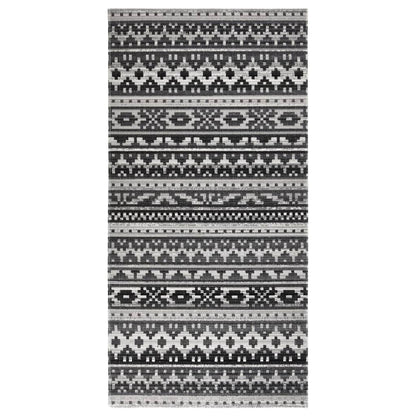Tappeto da Esterni a Tessitura Piatta 100x200 cm Grigio Scuro