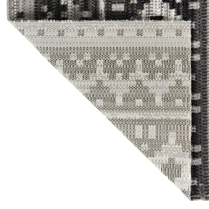 Tappeto da Esterni a Tessitura Piatta 100x200 cm Grigio Scuro