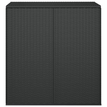Contenitore Cuscini da Giardino Rattan PE 100x49x103,5 cm Nero