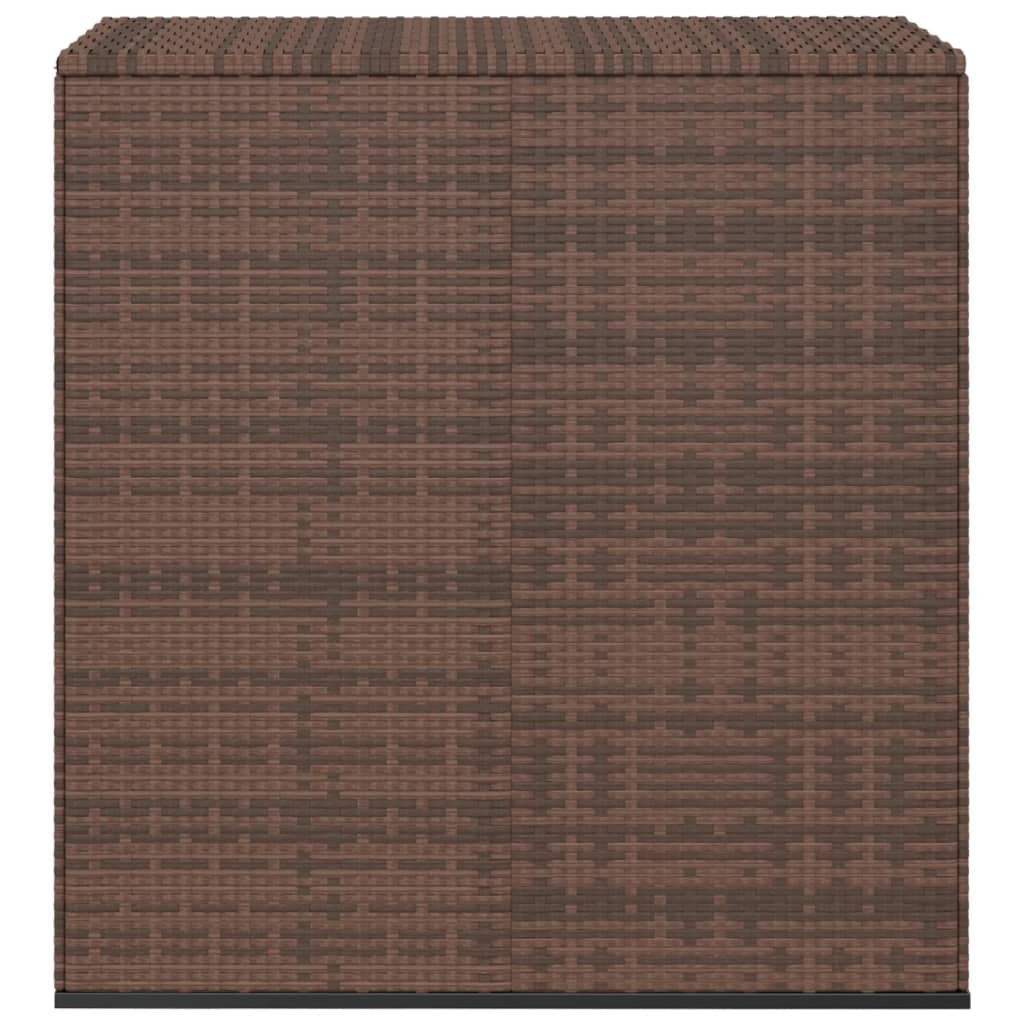 Contenitore da Giardino in Rattan PE 100x49x103,5 cm Marrone