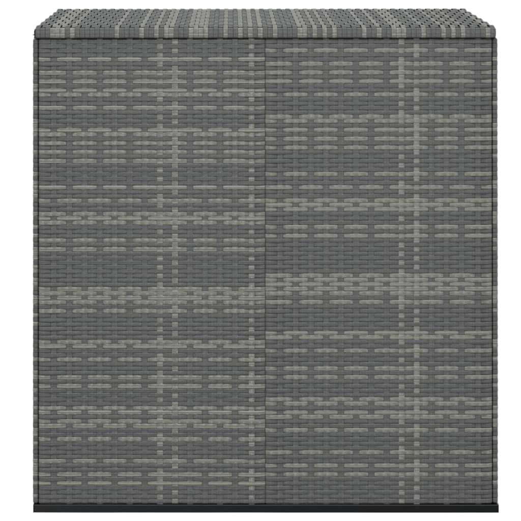 Contenitore da Giardino in Rattan PE 100x49x103,5 cm Grigio