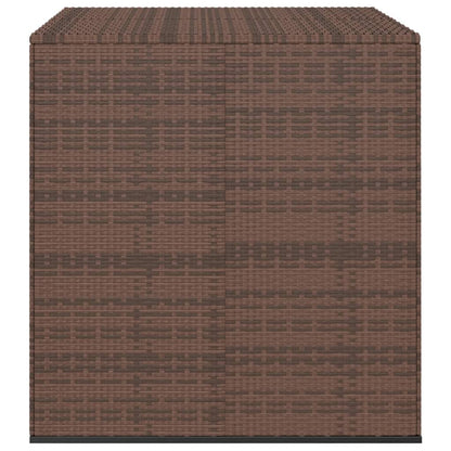 Contenitore da Giardino in Rattan PE 100x97,5x104 cm Marrone