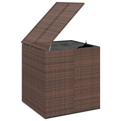 Contenitore da Giardino in Rattan PE 100x97,5x104 cm Marrone