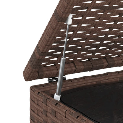 Contenitore da Giardino in Rattan PE 100x97,5x104 cm Marrone