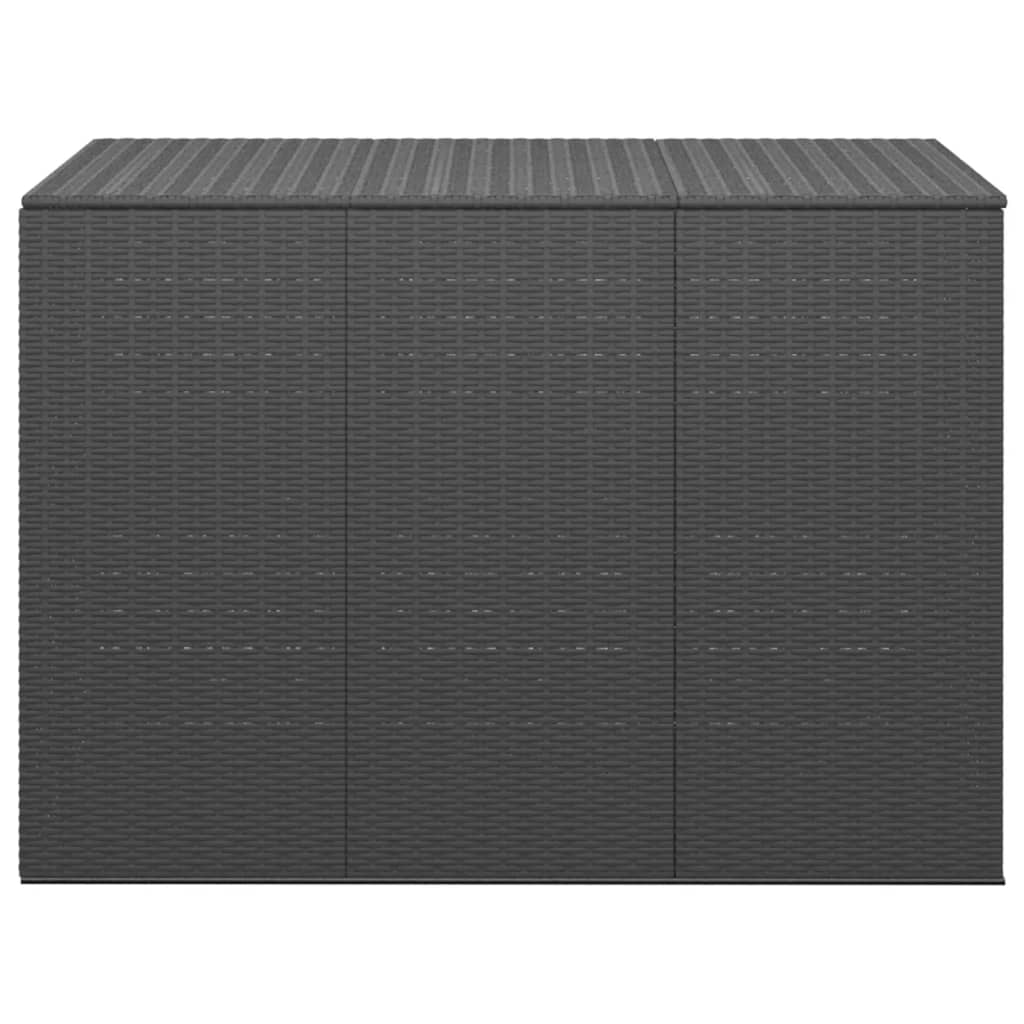 Contenitore da Giardino in Rattan PE 145x100x103 cm Nero
