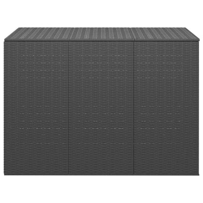 Contenitore da Giardino in Rattan PE 145x100x103 cm Nero