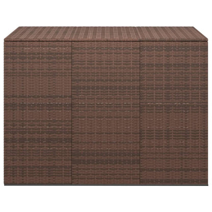 Contenitore da Giardino in Rattan PE 145x100x103 cm Marrone