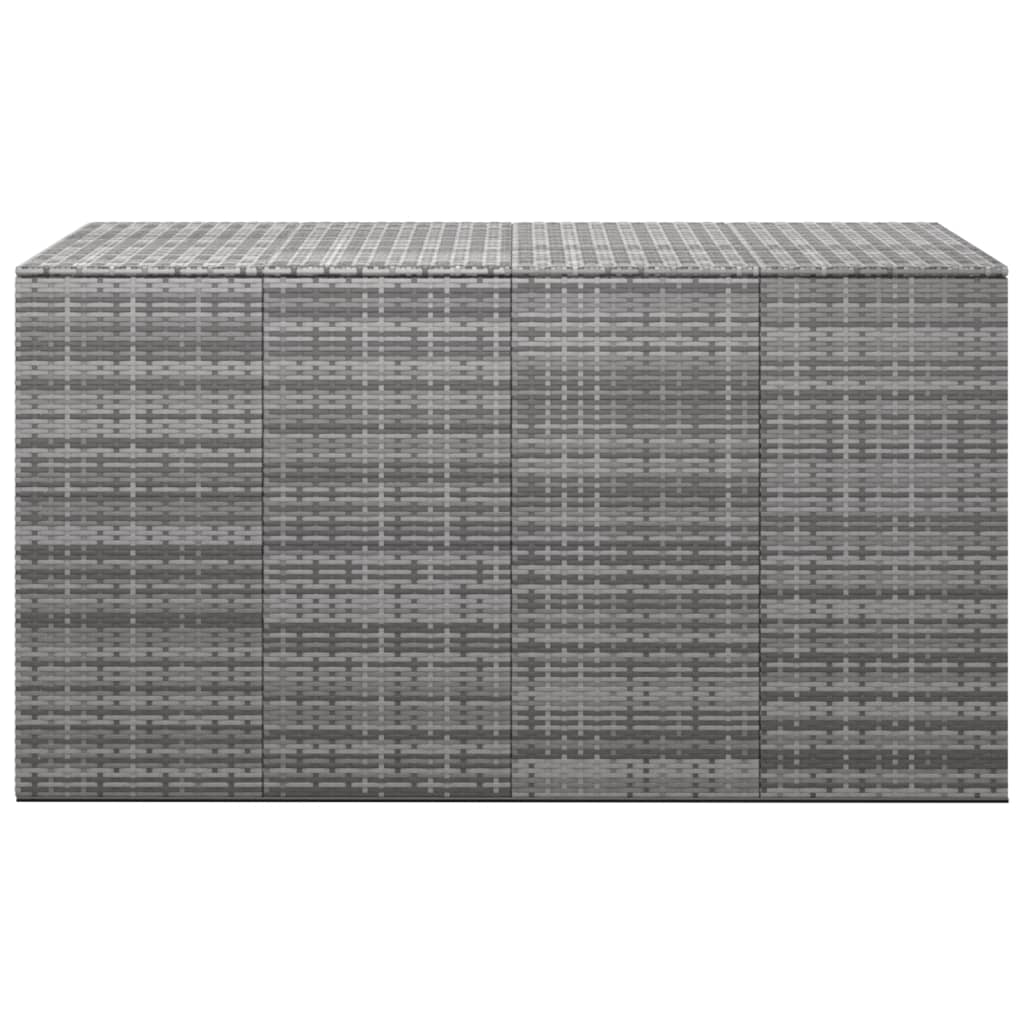 Contenitore da Giardino in Rattan PE 194x100x103 cm Grigio