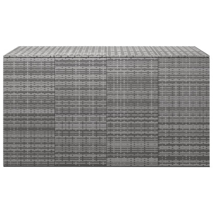 Contenitore da Giardino in Rattan PE 194x100x103 cm Grigio