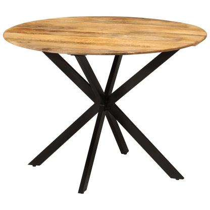 Tavolo da Pranzo ÃƒËœ110x78cm in Legno Massello di Mango e Acciaio