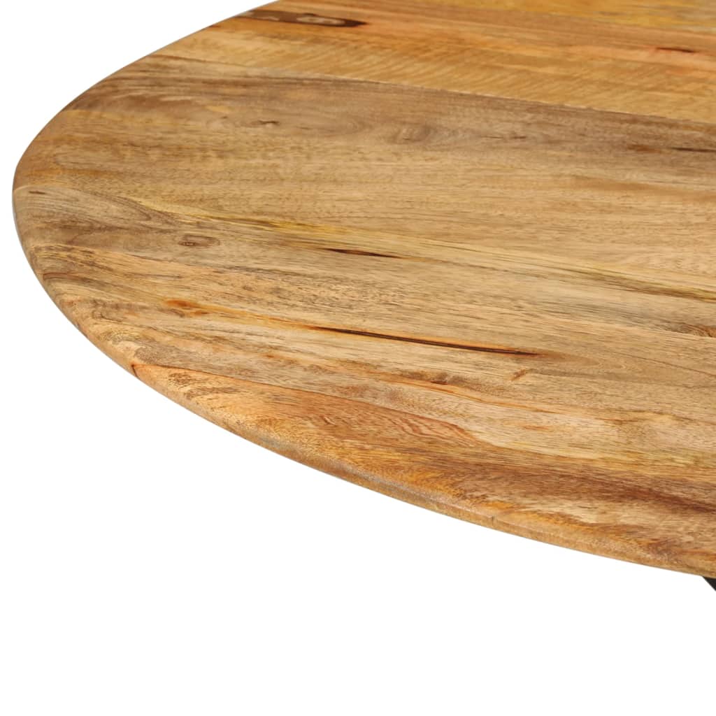 Tavolo da Pranzo ÃƒËœ110x78cm in Legno Massello di Mango e Acciaio