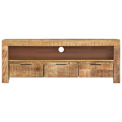 Mobile Porta TV 110x30x40 cm in Legno di Mango Grezzo
