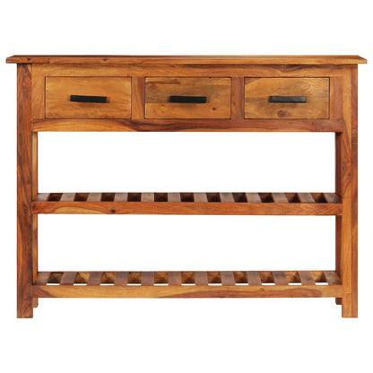 Credenza con 3 Cassetti 110x30x80 cm Legno Massello di Acacia