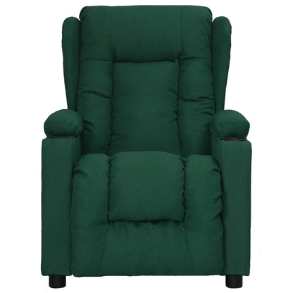 Poltrona Reclinabile in Tessuto Verde Scuro