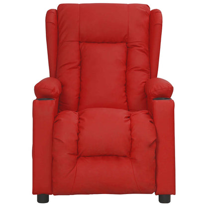 Poltrona Massaggiante Rosso Vino in Similpelle