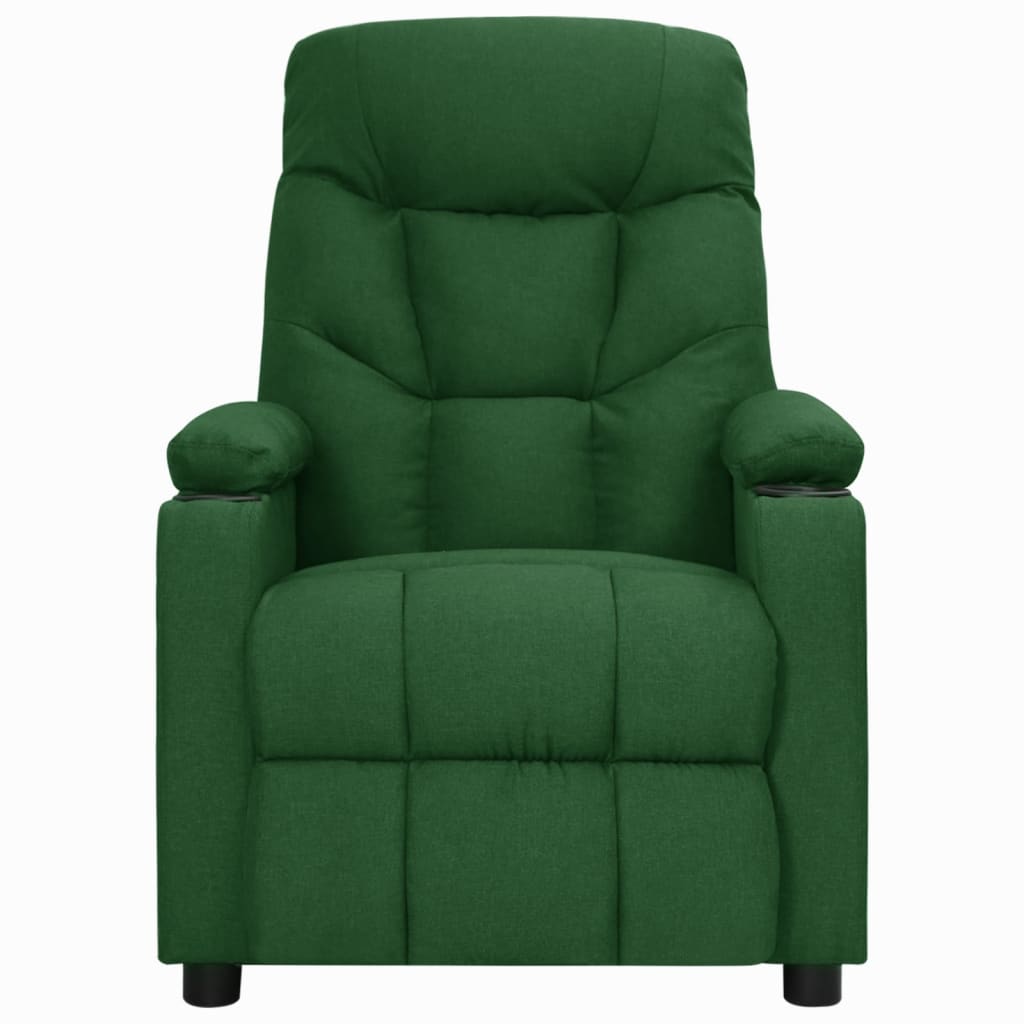 Poltrona Reclinabile in Tessuto Verde Scuro